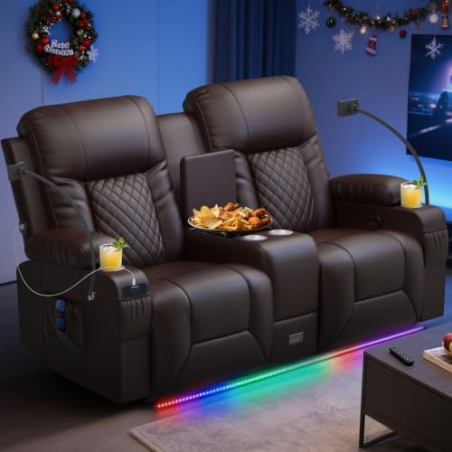 Loveseat Recliner Sofa, Home Theater Seating by DGPEAFOWLReclinerCouch