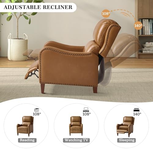 HULALA HOME Genuine Leather Recliner Chair - Image 5