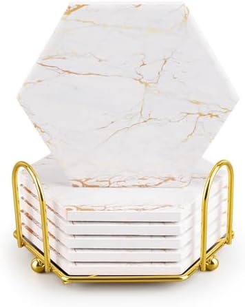 Marble Coasters for Drinks Absorbent by Geichan