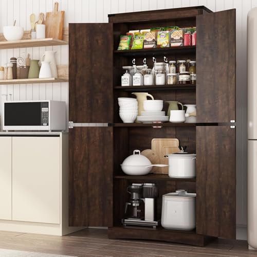 chartustriable 71in Farmhouse Kitchen Pantry Cabinet, Tall Storage Cabinet - Image 6