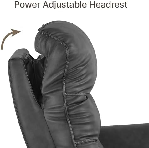 KISLOT Dual Motor Power Recliner Chair, Zero Gravity USB & Type-C, Dark Grey - Image 4
