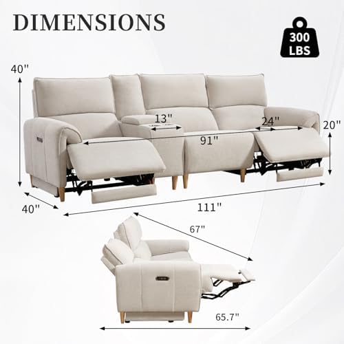 ANJ Power Recliner Sofa Cloud Couches - Image 2