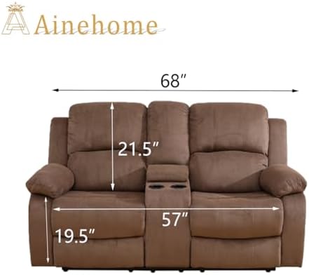 A Ainehome Living Room Furniture Set Leather Recliner Sofa Set Loveseat Chair - Image 2