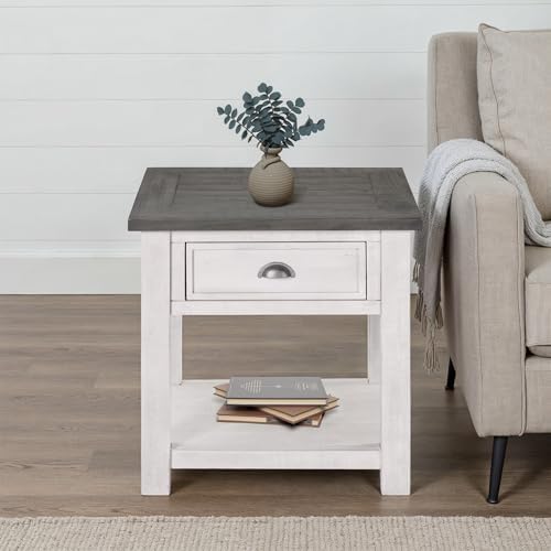 Martin Svensson Home Monterey Solid Wood End Table White - Image 2
