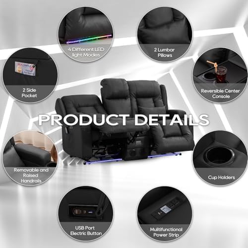 IPKIG Power Loveseat Recliner Sofa Set - Image 6