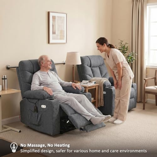 MCombo Power Lift Recliner for Elderly, Fabric 7287 - Image 4
