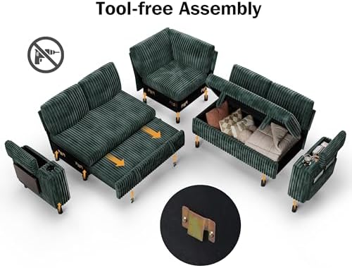 WEUP 86" Modular Sectional Sleeper Sofa - Image 3