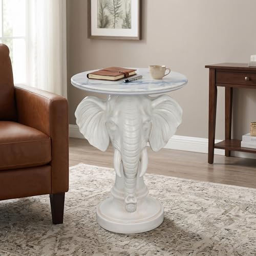 Elephant Head Accent End Table, Side Table - Image 6