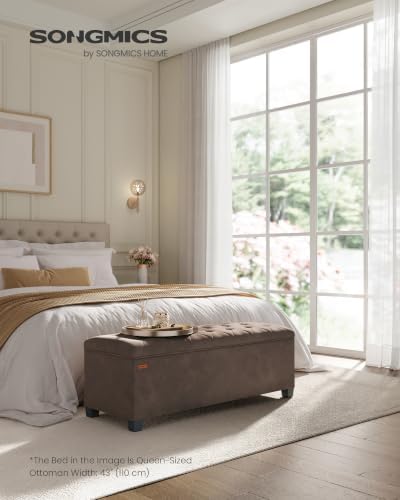 SONGMICS Storage Ottoman Bench, Foot Rest - Image 2