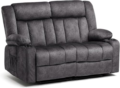 COMHOMA Living Room Furniture Sets Manual Recliner Loveseat, 2 Seat Fabric - Image 7