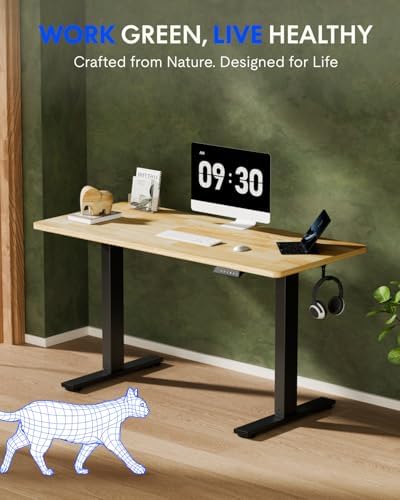 FLEXISPOT 63" x 24" Solid Wood Standing Desk - Image 2