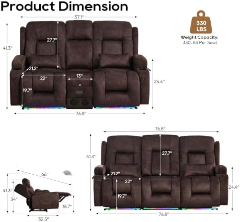 IPKIG 2-Piece Power Recliner Sofa Set - Image 2