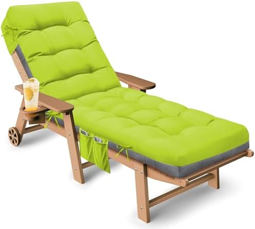 Outdoor Lounge Chair Cushion, Waterproof Thickened Chaise Lounge Cushions by Tycdiose