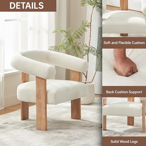 VKNOW Barrel Accent Chair, Vanity Chair - Image 5