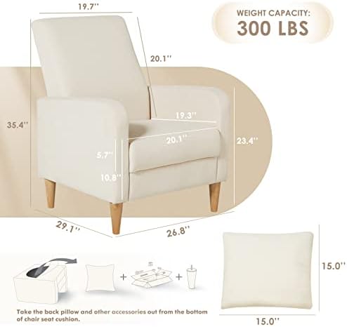 COLAMY Mid-Century Modern Upholstered Accent Chair - Image 2