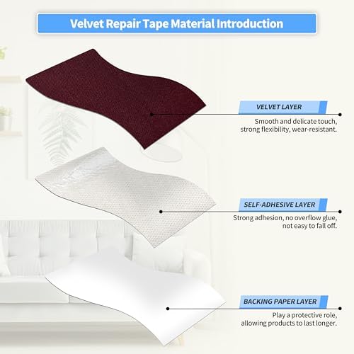KING MOUNTAIN Couch Fabric Repair Patch, Fabric Patches - Image 3