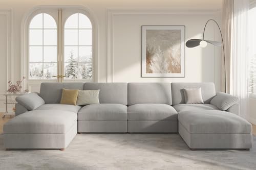 EASE MOOSE Modular Sectional Sofa, Oversized U Shape Sectional Couch by EASEMOOSE