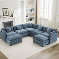 113'' V Shaped Sectional Cloud Couch, Modular Sofas by WUTUTUEE
