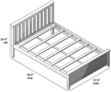 Plank+Beam Solid Wood Full Bed Frame, Platform Bed - Image 2