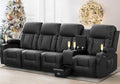 YONISEE 4 Seat Recliner Sofa, Large Reclining Sofa by ADDEASETOYOURDAYALLINYONISEE