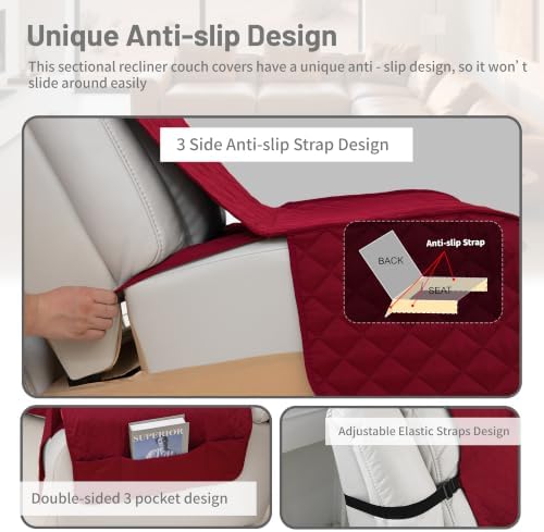 Waterproof Sectional Reclining Couch Covers L Shaped Recliner Sectional Sofa - Image 6