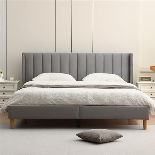 YUHUASHI King Bed Frame，Platform Bed - Image 3
