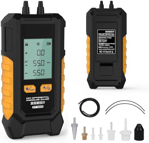 Manometer, Dual-Port Manometer HVAC Gas Pressure Tester by LUTIFIXOfficial