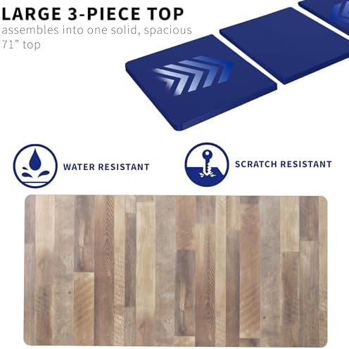 VIVO Reclaimed Wood 71 x 36 in Table Top, DESK-TOP72-36P - Image 6