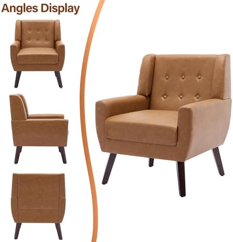 Accent Chair, Upholstered Armchair in PU Leather - Image 7