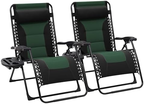 JEAREY Zero Gravity Chairs Set of 2, Oversized Recliners by JEAREYOutdoorsCollection