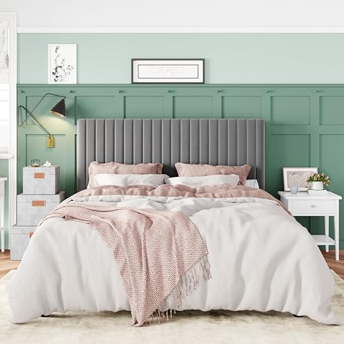 Allewie Full Bed Frame, Velvet Upholstered Platform Bed - Image 3