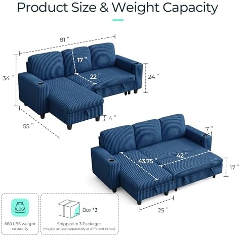 LINSY HOME Sectional Couches for Living Room - Image 2