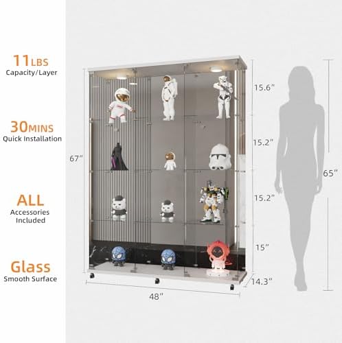 LFT HUIMEI2Y 12-Shelf Glass Display Cabinet - Image 2