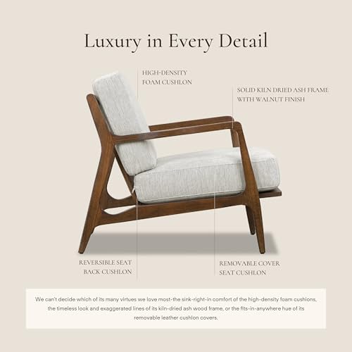 Poly & BARK Verity Fabric Accent Chair – Fabric Armchair - Image 4