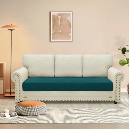 MAXIJIN Velvet Stretch Couch Cushion Covers Soft Sofa Cushion Cover Replacement - Image 2