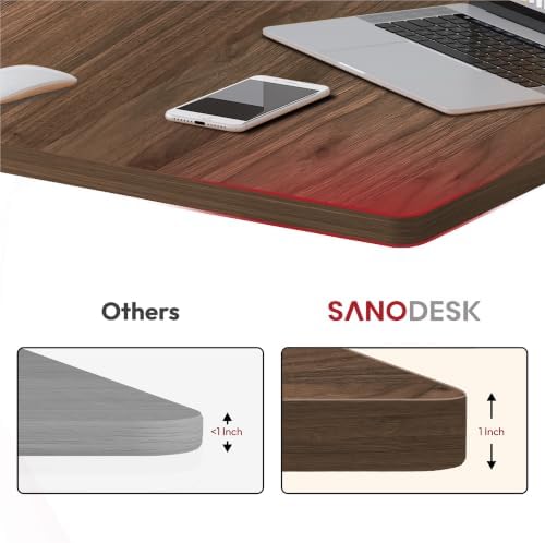 SANODESK One-Piece 1''Thick 48x24'' Particle Board Top, Rustic Brown - Image 4