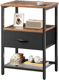 Huuger Night Stand with 2 Drawers, Bed Side Table with Open Shelf by Huuger