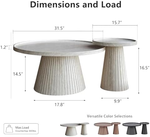 win2win Nesting Coffee Table Set of 2 - Image 2