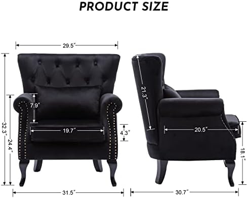 LZAREAL Accent Reading Arm Chairs - Image 2