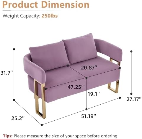 YISHENG Loveseat Sofa and 2 Accent Chairs, Comfy 3 Piece Sofa Couch - Image 2