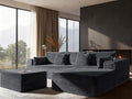 Oversized 108" Cloud Sectional Couch, Comfort U Shaped Boneless Sofa by VYUXWO