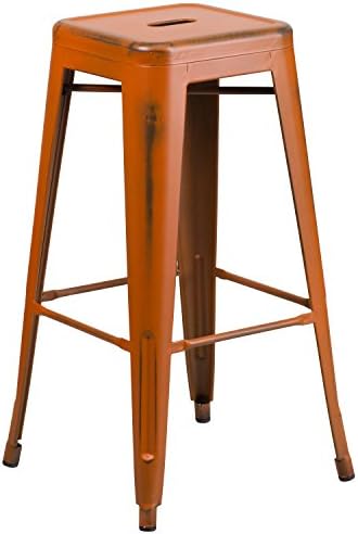 Flash Furniture 30 in Metal Indoor/Outdoor Barstool - Image 5