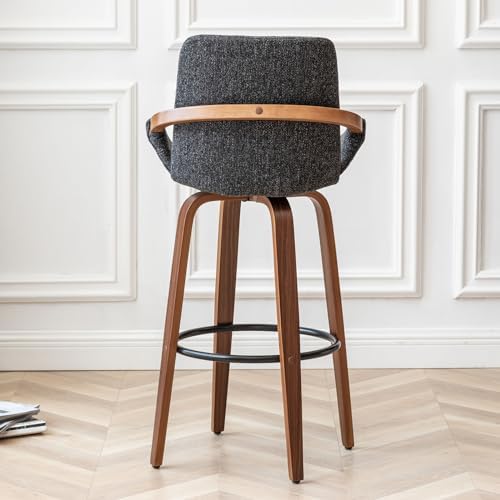 LUNLING 25.6" Counter Height Barstools Mid Century Modern Retro Bar Chairs - Image 5