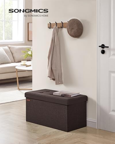 SONGMICS 30 Inches Folding Storage Ottoman Bench, Load 660 lb - Image 2