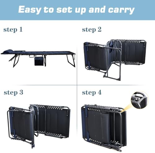 Oversized Padded Outdoor Folding Lounge Chair - Image 6