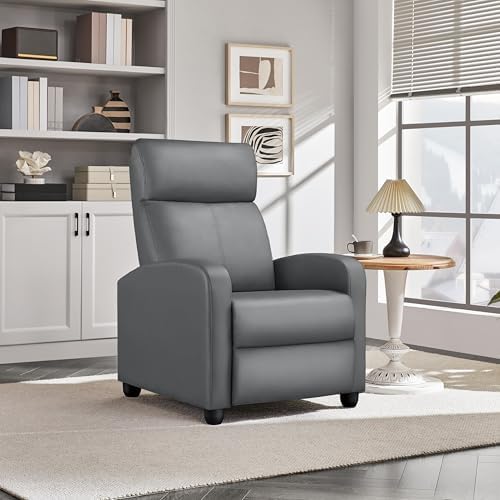 Yaheetech Recliner Chair with 3 Adjustable Angles Living Room Chairs Gray - Image 2