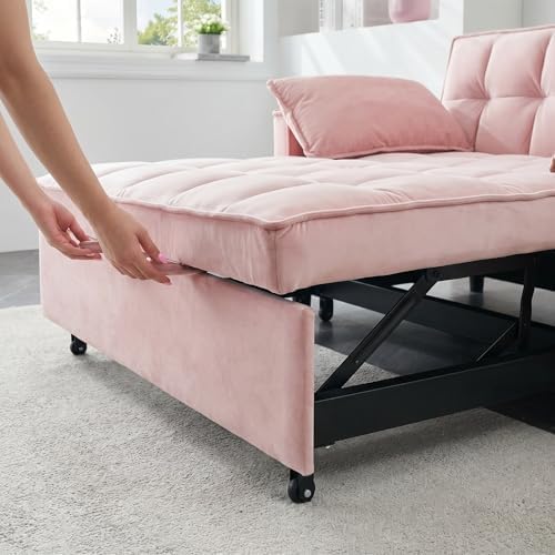 Sleeper Sofa Bed with Adjustable Backrest & Side Pockets - Image 6