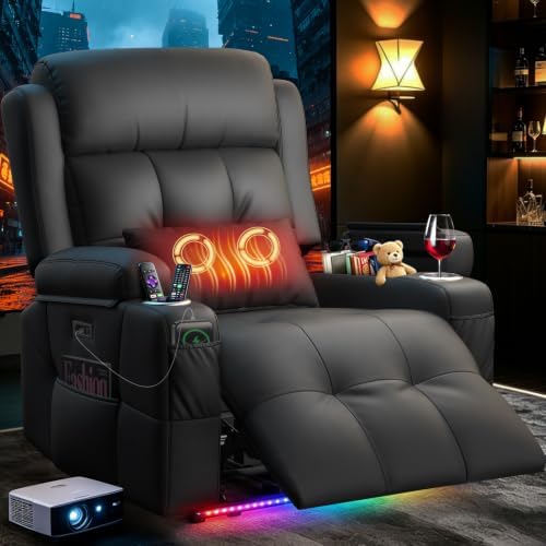 Home Theater Seating, Power Recliner Sofa Single Chair by TiooiiReclinerSofa
