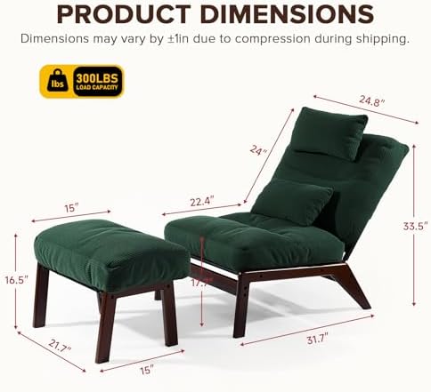 GEMBED Corduroy Accent Chair - Image 2