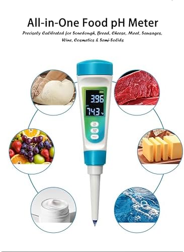 Food pH Tester for Fermenting – Digital pH Meter for Food pH 0-14, Dual-Sensor - Image 3